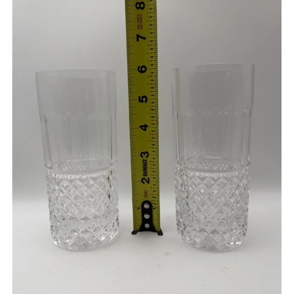 Vintage‎ Mikasa Buckingham Lead Crystal Highball Glasses Set of 2 Hoya 6